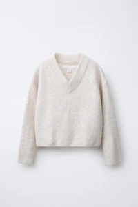 SEQUIN KNIT SWEATER