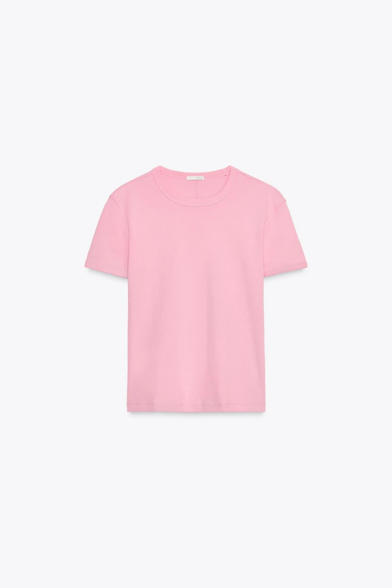 BACK SEAMED T-SHIRT