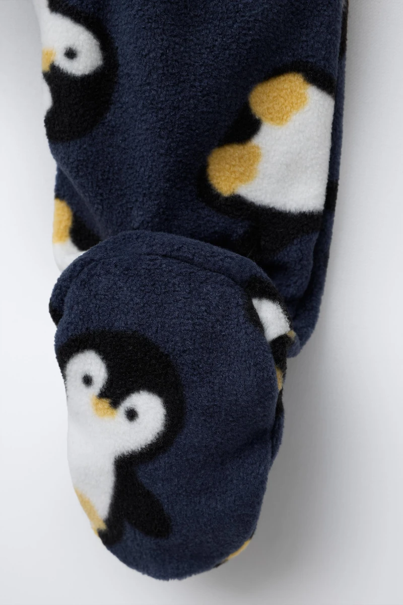 ANIMAL FLEECE JUMPSUIT