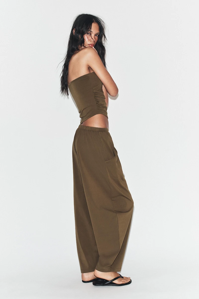 HAUT BANDEAU DRAPÉ TEXTURÉ