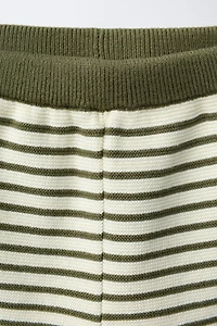 STRIPED KNIT SHORTS