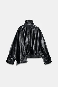 VESTE EFFET MATIÈRE SYNTHÉTIQUE ÉCHARPE ZW COLLECTION