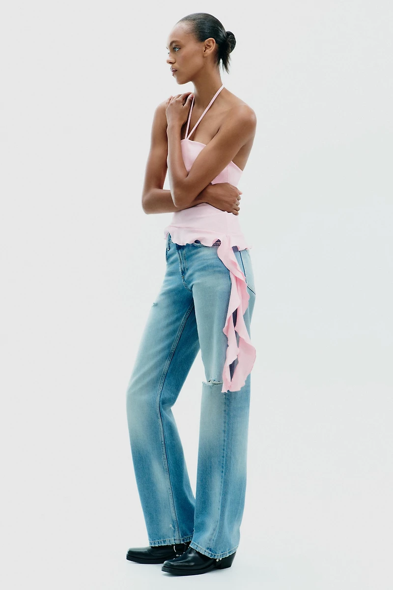 RUFFLED TEXTURED TOP