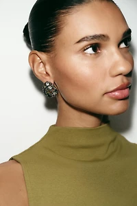 BOUCLES D'OREILLES BOUTON BIJOUX