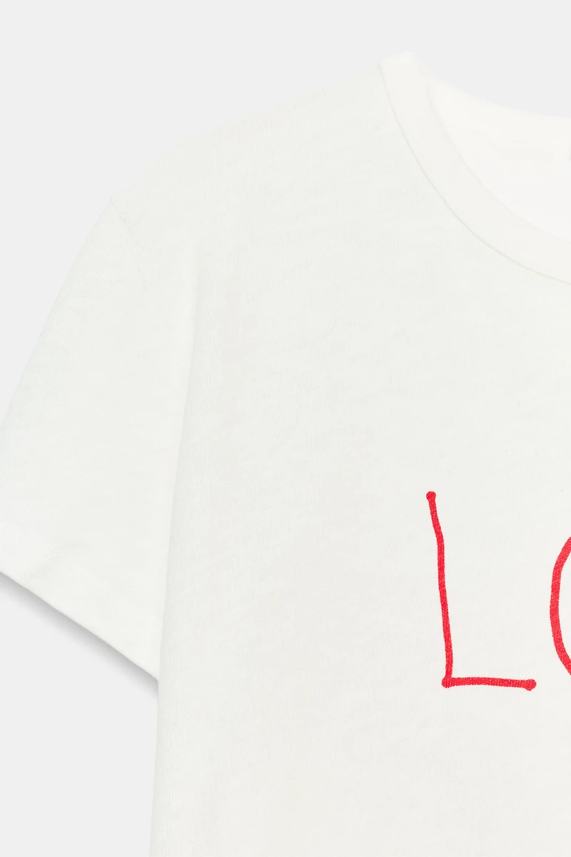 TEXTURED TEXT T-SHIRT