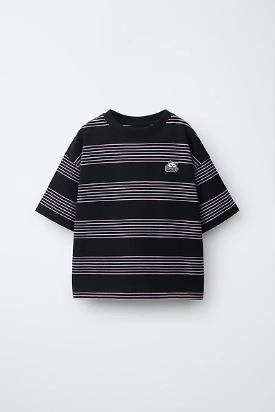 RIPNDIP © X ZARA KIDS STRIPED EMBROIDERED T-SHIRT