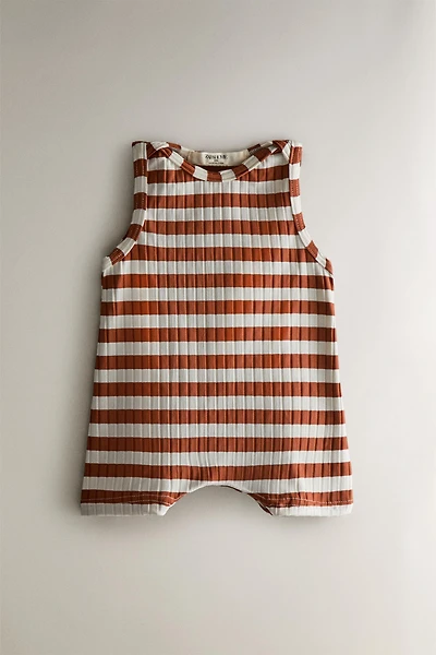 KIDS' STRIPED BEACH SWIMSUIT