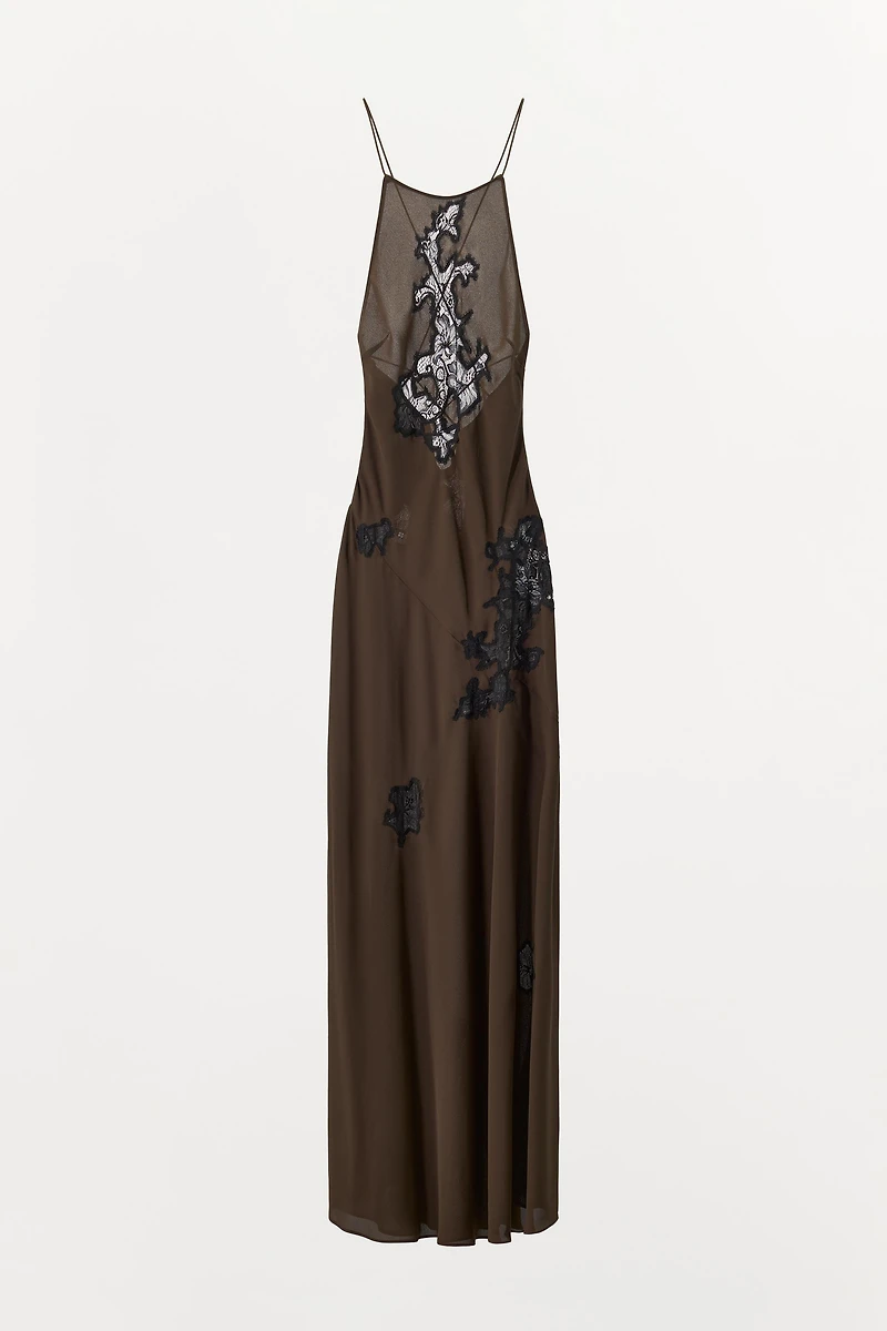LACE HALTER DRESS