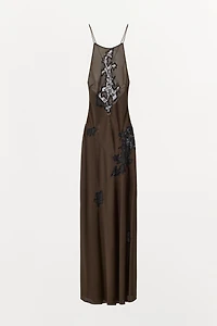 LACE HALTER DRESS