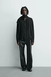 TEXTURED VISCOSE - COTTON SHIRT