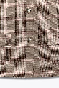 HOUNDSTOOTH CROPPED BLAZER