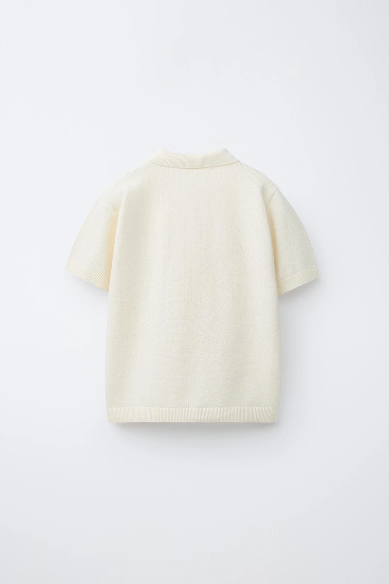 PLAIN TEXTURED POLO SHIRT