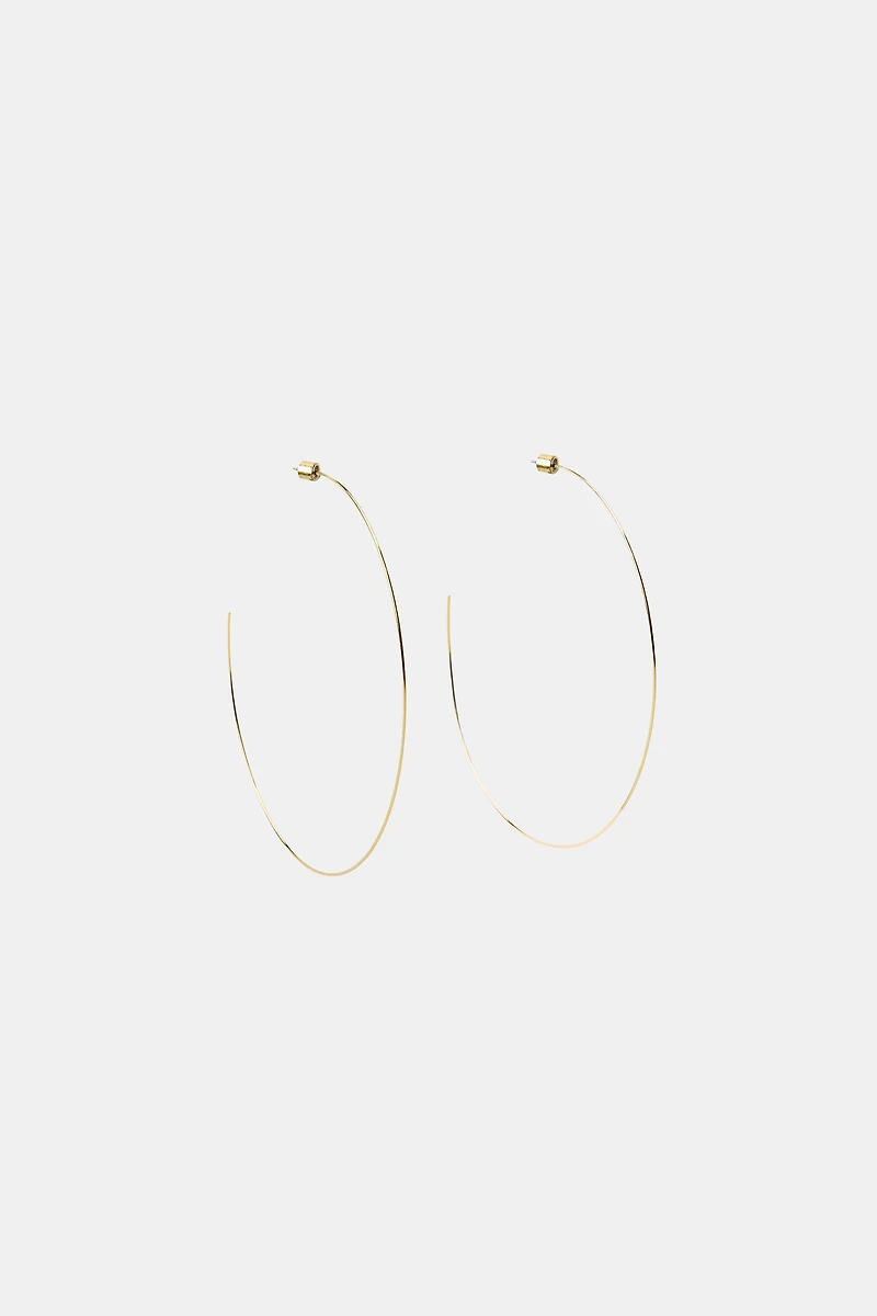 THIN MAXI HOOP EARRINGS
