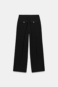 HIGH-WAISTED WIDE-LEG PANTS