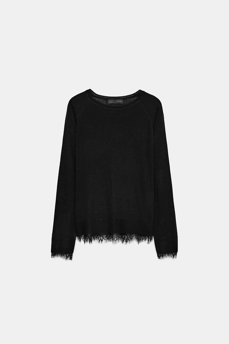 PULL EN MAILLE DENTELLE