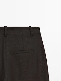 Pantalon en flanelle de laine mélangée