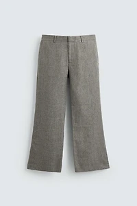 FLARE FIT STRUCTURED PANTS