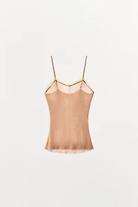 FINE KNIT LACE TOP