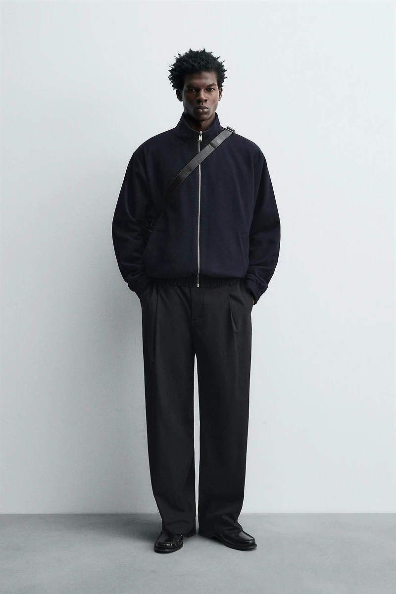 REVERSIBLE WOOL - CASHMERE BOMBER JACKET