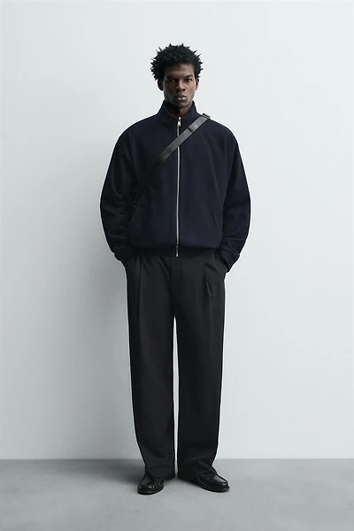 REVERSIBLE WOOL - CASHMERE BOMBER JACKET