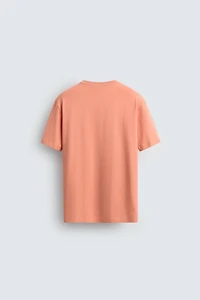 REGULAR FIT CONTRAST EMBROIDERY T-SHIRT