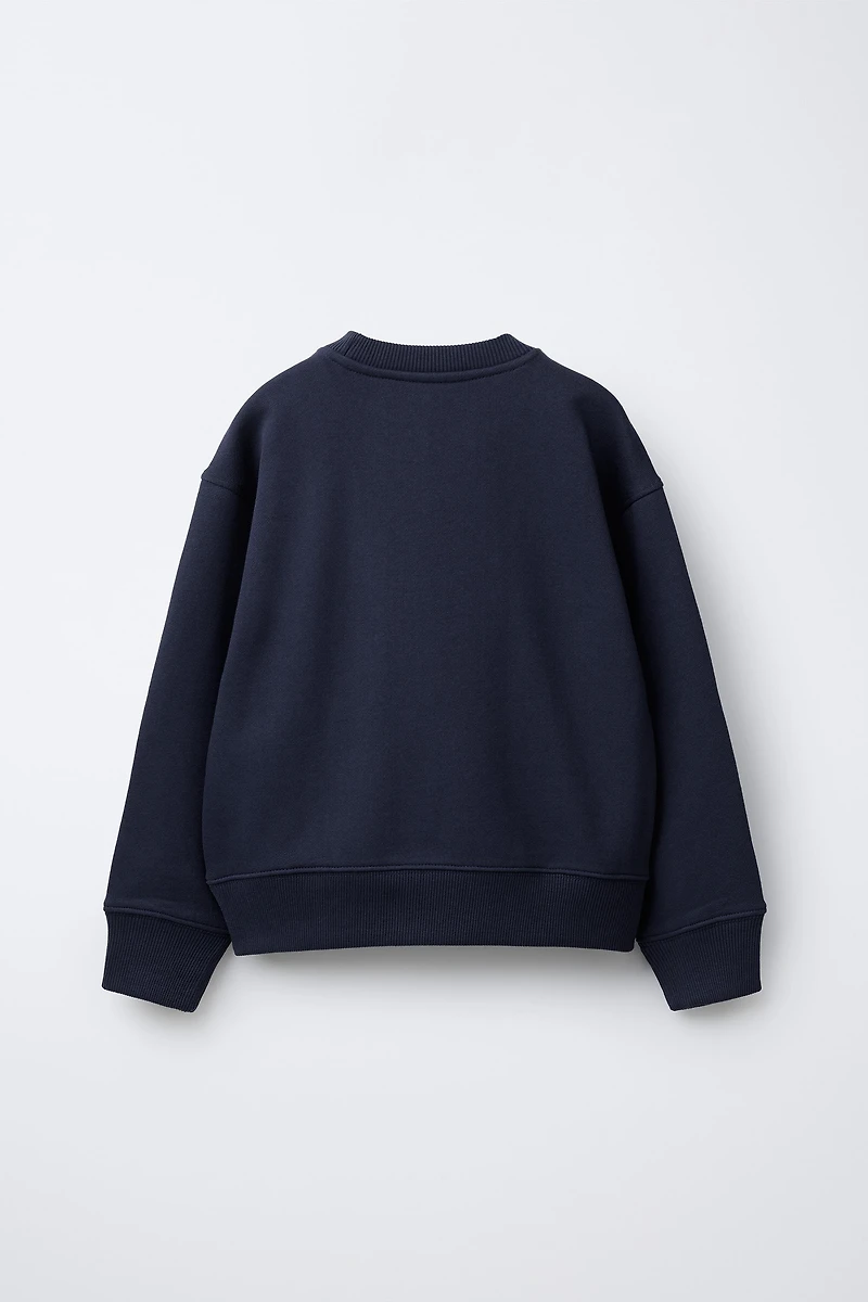 TEXT AND LABEL SWEATSHIRT
