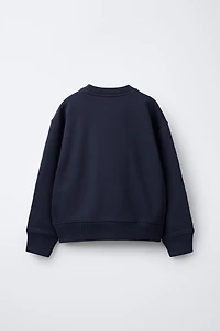 TEXT AND LABEL SWEATSHIRT