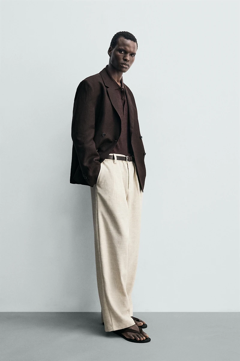 PLEATED RELAXED FIT PANTS
