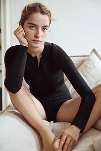 ZIPPER POLYAMIDE BODYSUIT