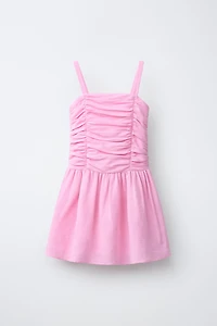ROBE DRAPÉE EN LIN