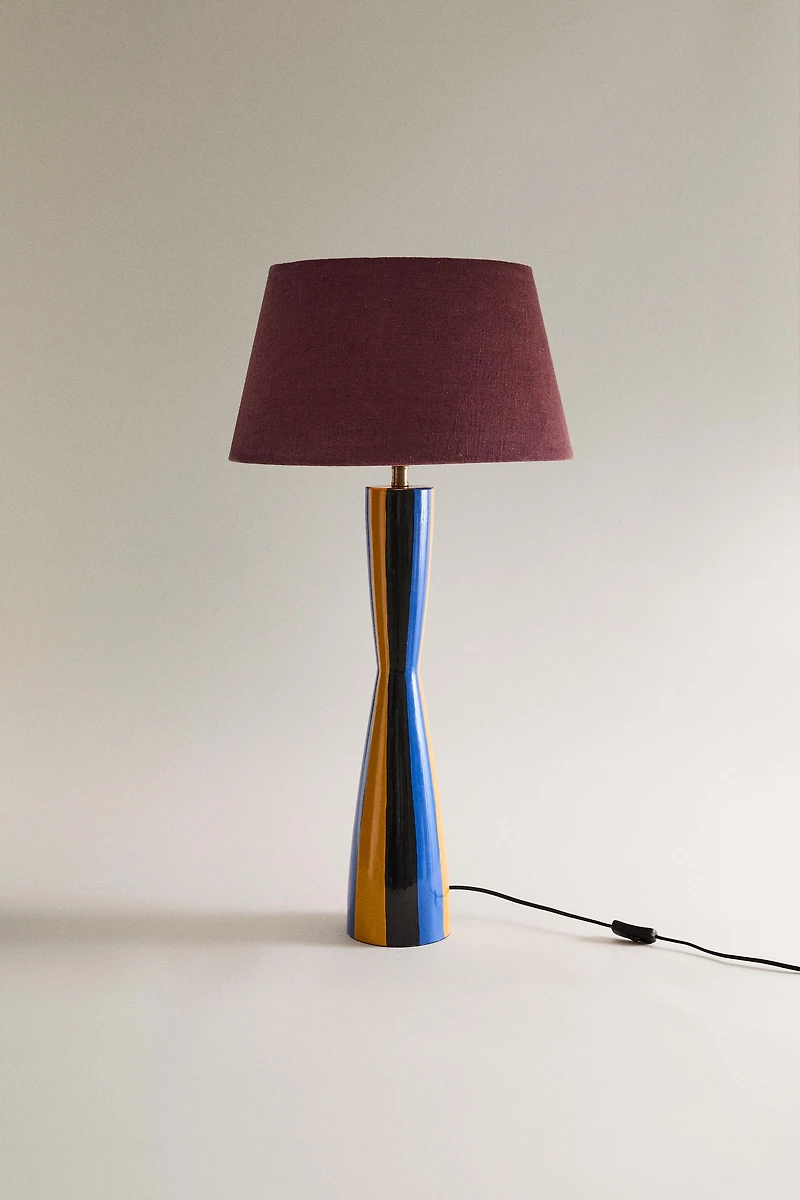 TABLE LAMP WITH STRIPED BASE X COLLAGERIE