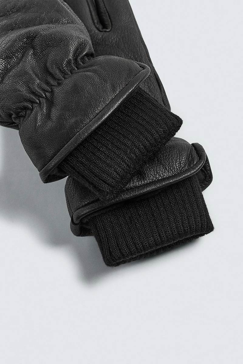 COMBINATION LEATHER GLOVES