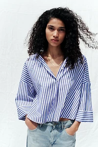 WIDE SLEEVE POPLIN SHIRT
