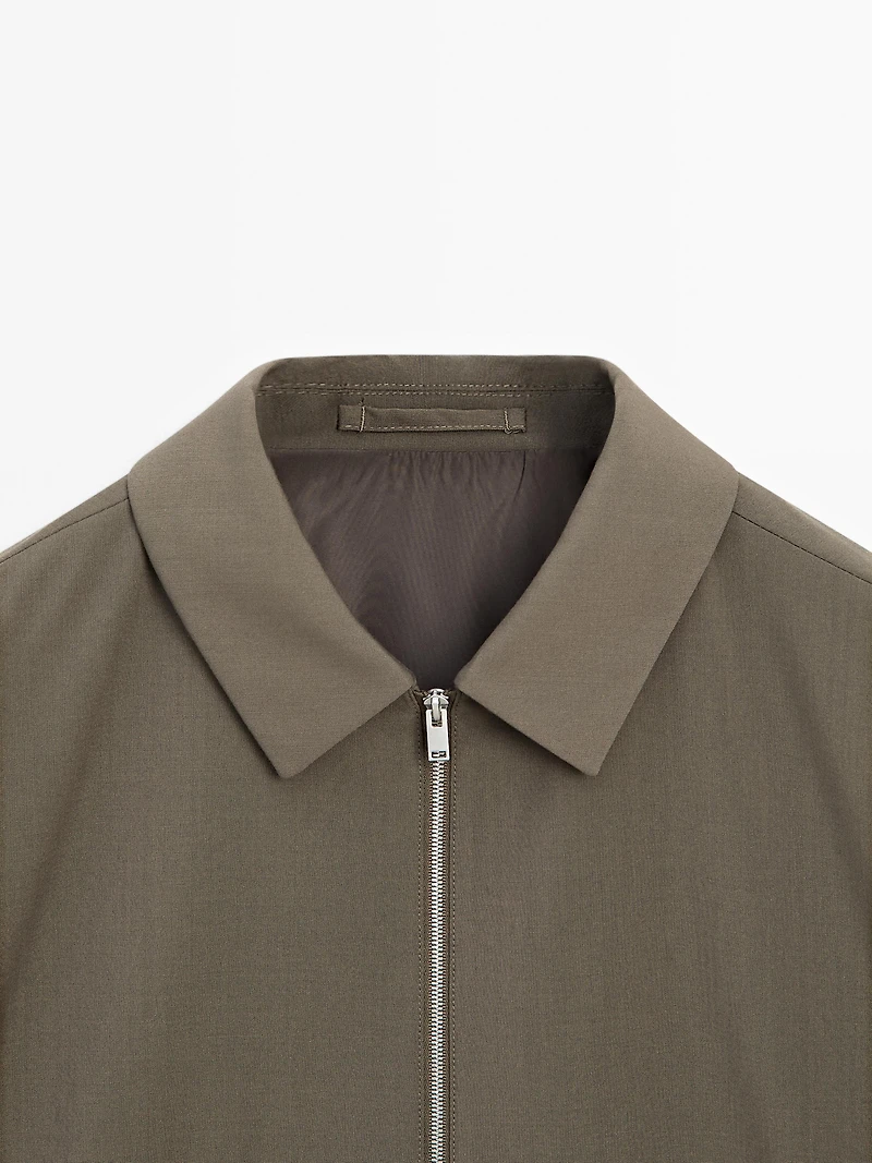Total look wool blend jacket
