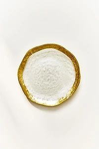 GLASS SIDE PLATE WITH RIM