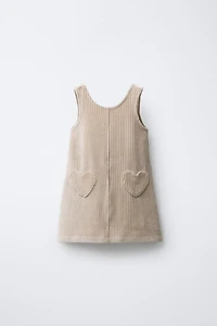 HEART POCKET PINAFORE DRESS