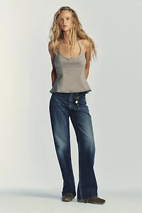 PINSTRIPE HALTER TOP