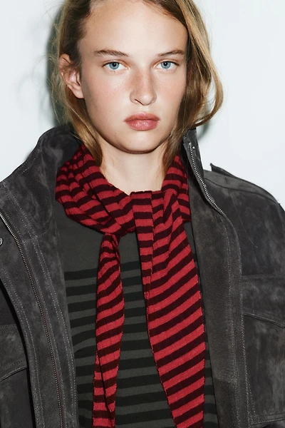BANDANA EN MAILLE RAYURES