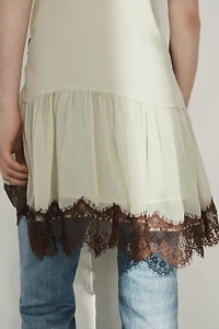 SHORT COMBINATION LACE DRESS