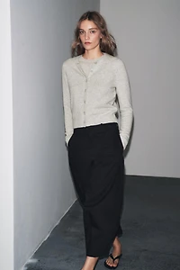 BASIC 100% WOOL KNIT JACKET