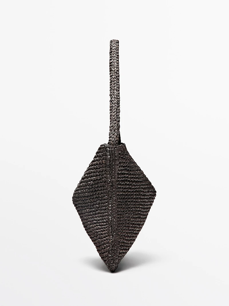 Small raffia shoulder bag