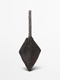 Small raffia shoulder bag