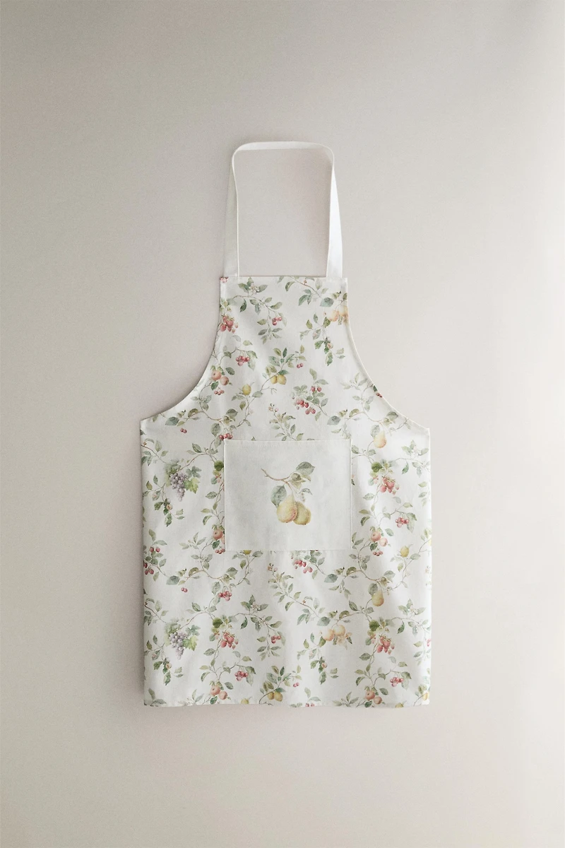 FLORAL COTTON APRON