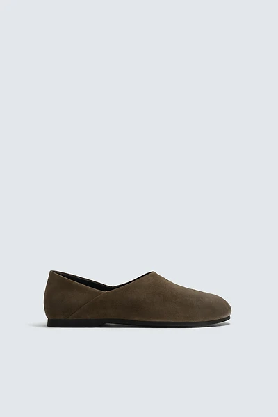 LEATHER LOAFERS WITH VIBRAM® SOLE AARON LEVINE X ZARA