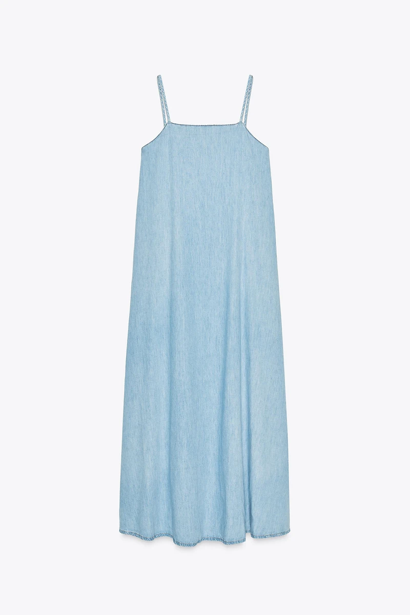 TRF DENIM MIDI DRESS