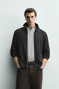 REGULAR FIT ZIP SWEATSHIRT