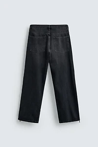 FLARE FIT ZIPPER JEANS