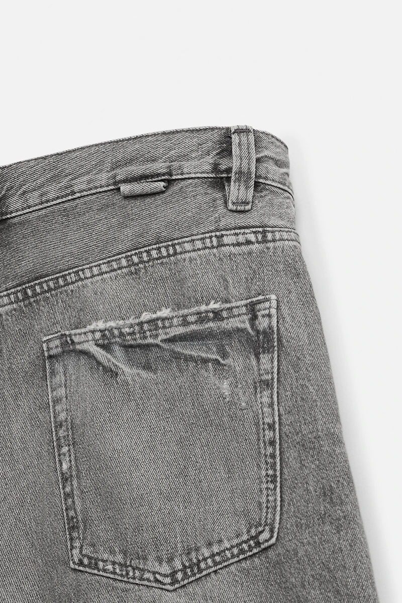 RIPPED BAGGY FIT DENIM SHORTS