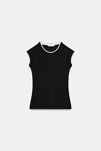 DOUBLE SHORT SLEEVE EFFECT T-SHIRT