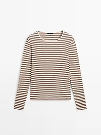 T-shirt à rayures 100 % coton